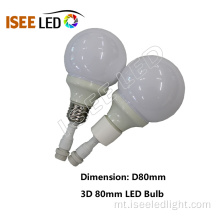 80mm DMX RGB LED Bulb Lampa